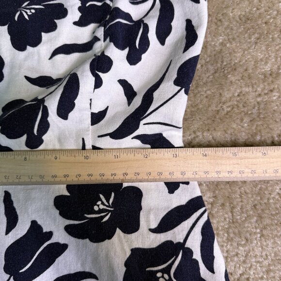 Old Navy Womens Linen Blend Cami Dress white Navy Floral Smocked Back XS E434 - Picture 13 of 15